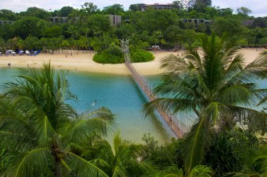 Sentosa Adası, Singapur 'da güzel bir manzara.