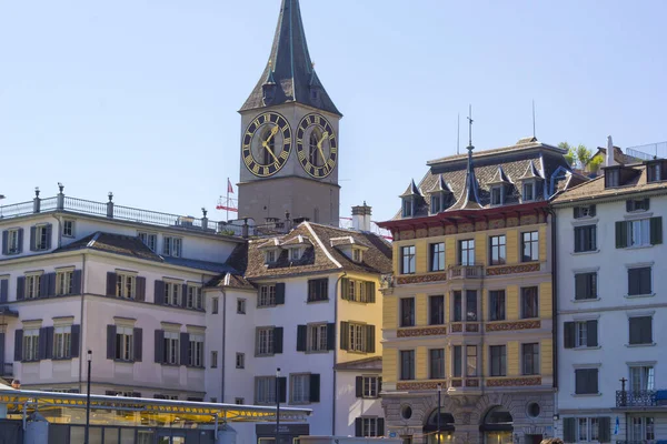 瑞士Zrich老城美丽的风景 — 图库照片
