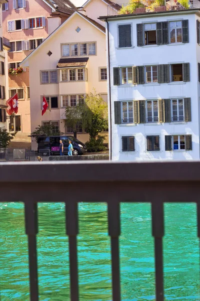 Hermosa Escena Ciudad Zurich Casco Antiguo Suiza — Foto de Stock