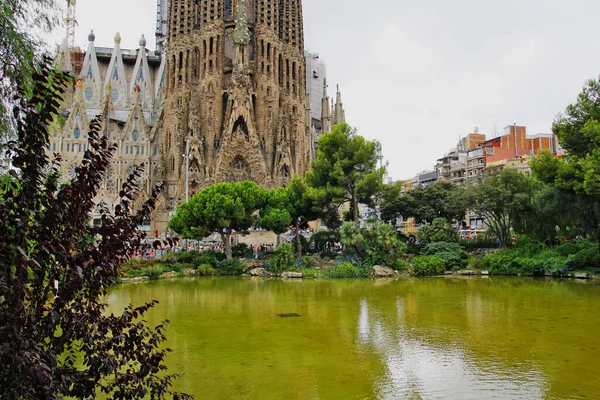 バルセロナ スペインのラ サグラダ ファミリアの美しいシーン — ストック写真