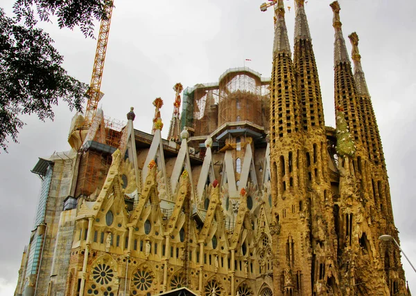 Prachtige Scène Sagrada Familia Barcelona Spanje — Stockfoto