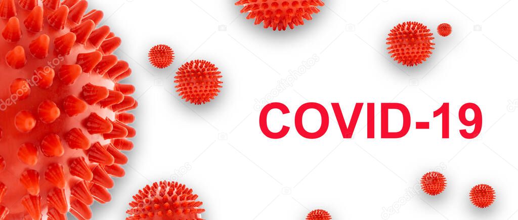 COVID-19 text on white background. Covid-19 or Coronavirus concept