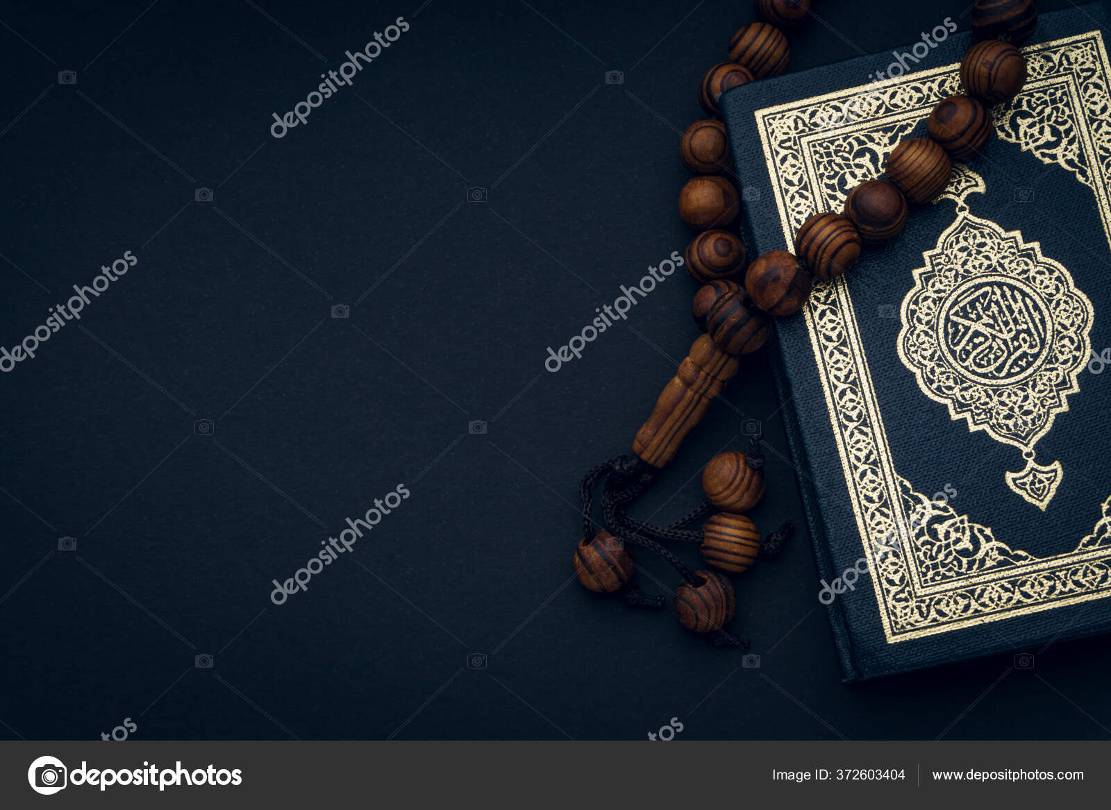 Holy Quran Written Arabic Calligraphy Meaning Quran Rosary Beads Tasbih ...