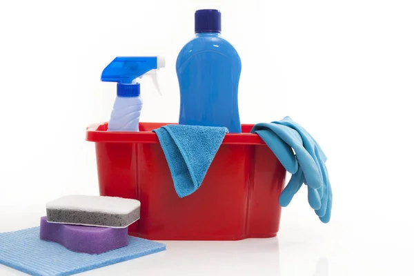 Cleaning equipment on isolated background — Stock Photo, Image