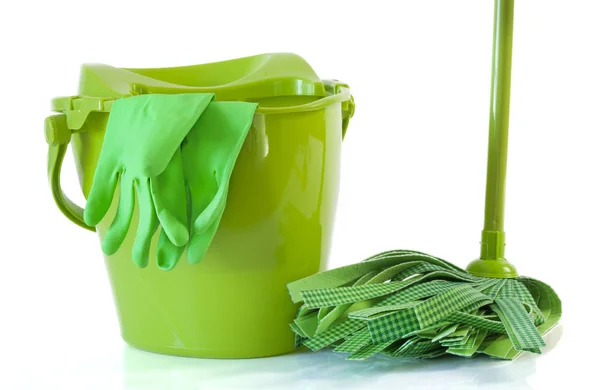 Cleaning equipment on isolated background — Stock Photo, Image