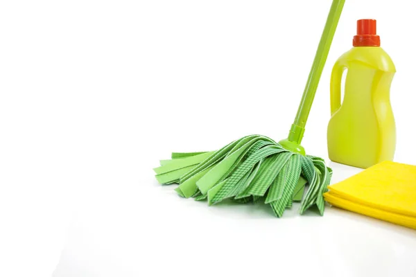 Cleaning equipment on isolated background — Stock Photo, Image