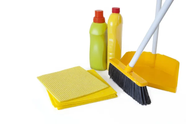 Cleaning equipment on isolated background — Stock Photo, Image