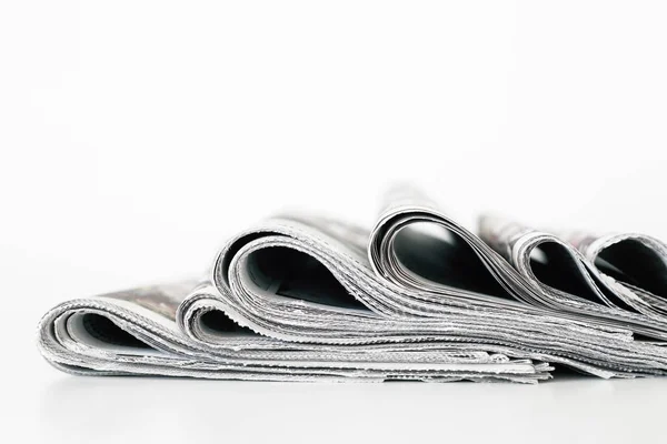 Newspapers on white background — Stock Photo, Image