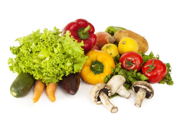 Verduras sobre fondo blanco — Foto de Stock