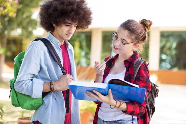 Genç öğrenciler kampüste