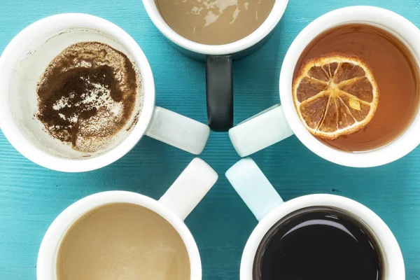 Diferentes xícaras de café — Fotografia de Stock