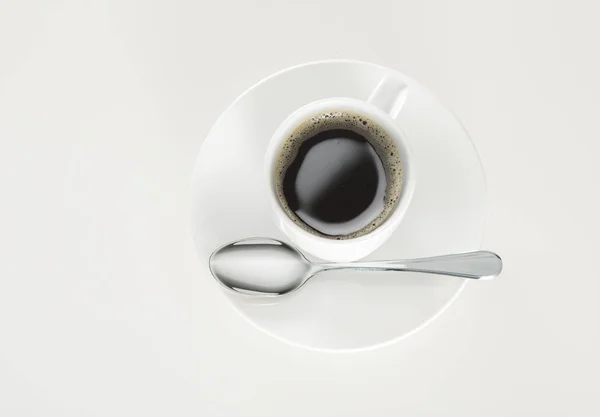 Beker van koffie bovenaanzicht — Stockfoto