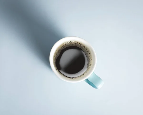 Beker van koffie bovenaanzicht — Stockfoto