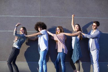 Genç gençlik dostluk kavramı grup