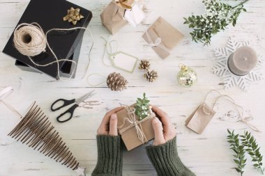 Yılbaşı yeni yıl kavramı kompozisyon