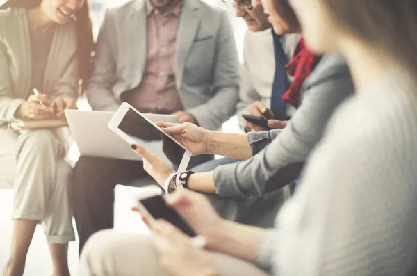 Grupo Empresarios Una Reunión — Foto de Stock