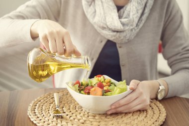 Sağlıklı beslenme beslenme salata kavramı