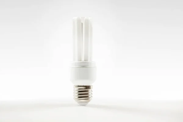 Energiebesparende Lamp Witte Achtergrond — Stockfoto