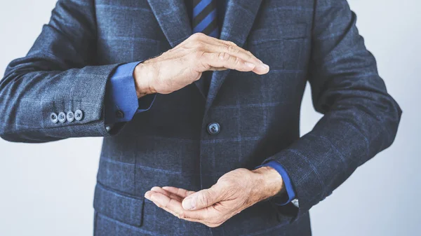 Business Man Hand Holding Something — Stock Photo, Image