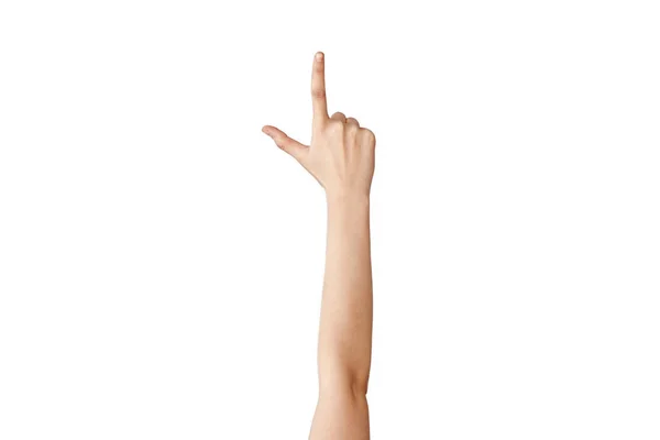 Vrouwelijke Hand Geïsoleerde Achtergrond — Stockfoto