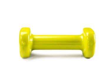 Dumbbell beyaz arkaplanda izole edildi