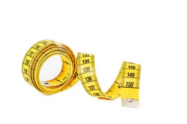 Teyp ölçüsü beyaza izole edildi