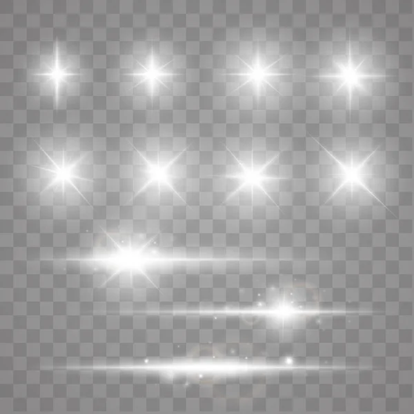 Sparks Isolated. Vector Glowing Stars. — Stock Vector