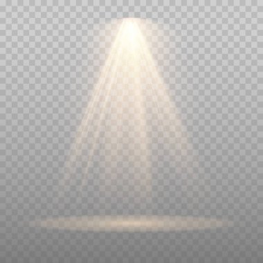 Spot ışığı şeffaf arkaplanda izole edildi.