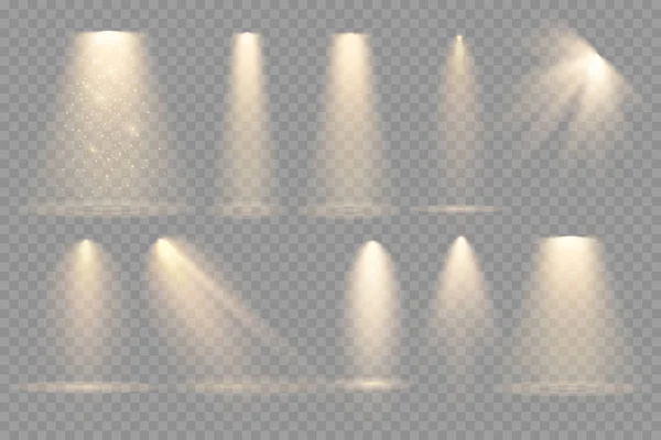 Spot ışığı şeffaf arkaplanda izole edildi. 