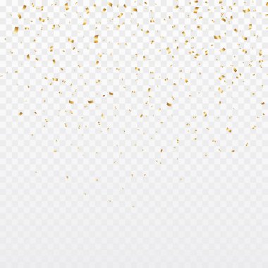 Altın konfeti vektör arka plan
