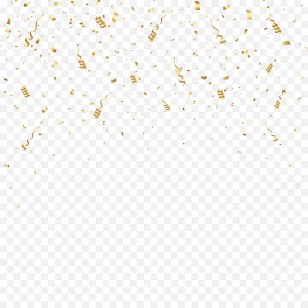 Oro Confetti Vector Fondo — Archivo Imágenes Vectoriales