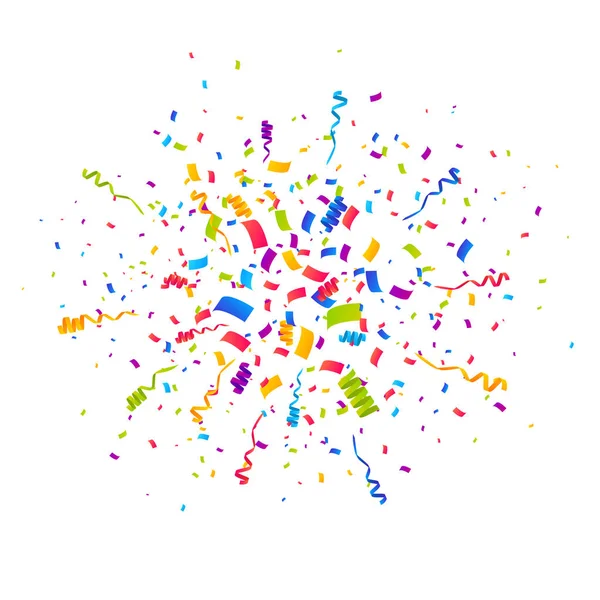 Illustrazione vettoriale scoppio Confetti — Vettoriale Stock