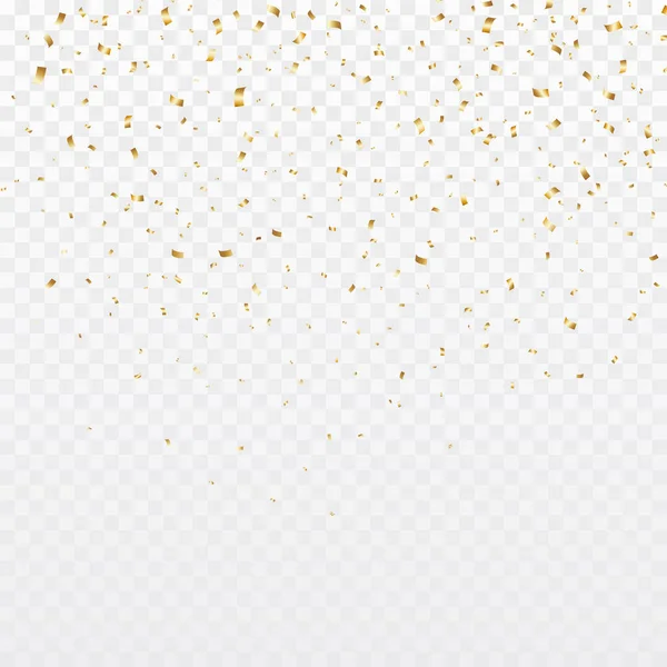 Gouden confetti vector achtergrond — Stockvector