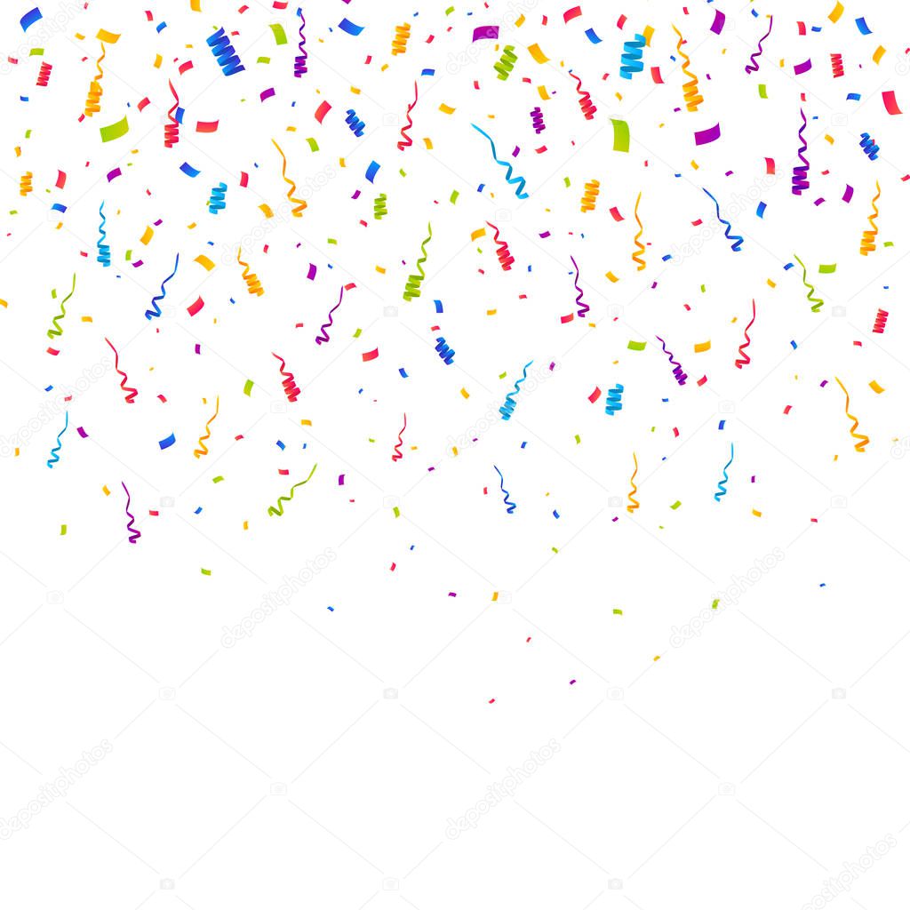 Confetti Vector Background