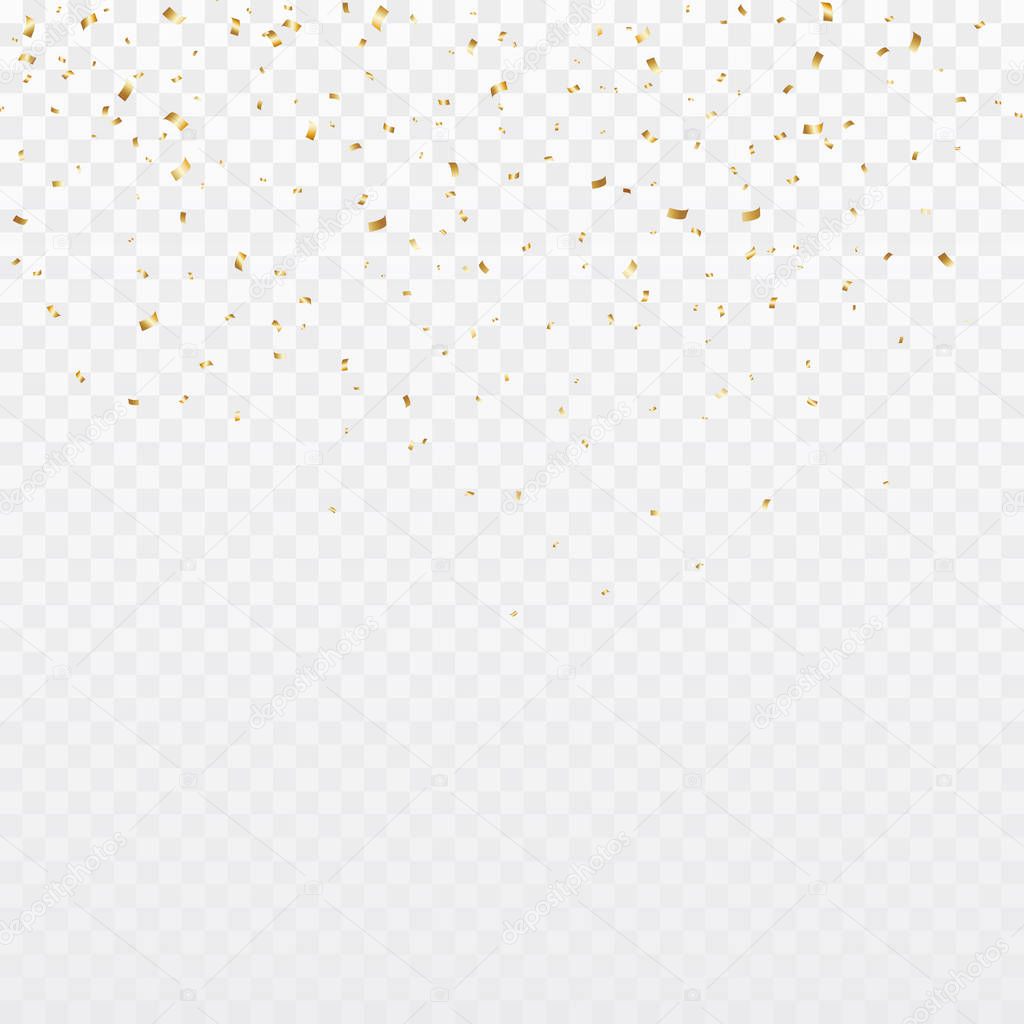 Gold Confetti Vector Background