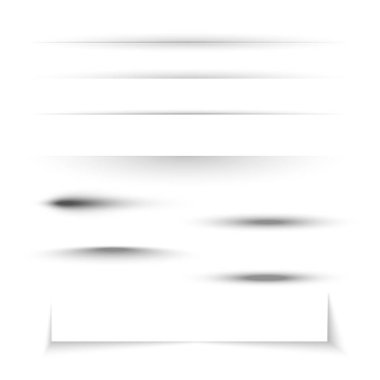 Shadows And Dividers With Transparency. Vector