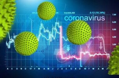 coronavirus outbreak causing stock market selloff clipart