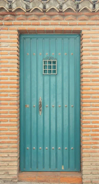 Porta d'ingresso blu in Portogallo — Foto Stock