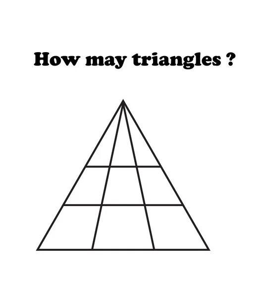 Cuántos Triángulos Educación Matemática Juego — Archivo Imágenes Vectoriales
