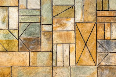 Geçmişi. Süs arka planı. Geometrik arkaplan. Antik geometrik duvar. Özel bir geçmişi var. Özel bir geçmiş. Farklı biçimlerde Geometrik duvar arkaplanı.