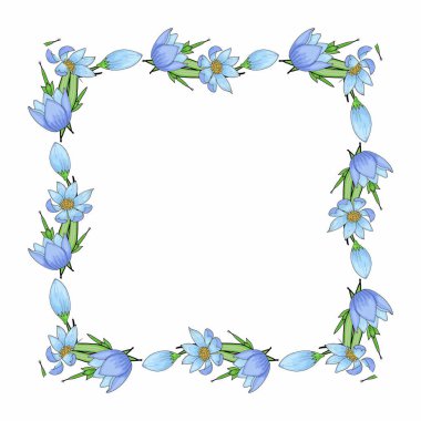 Beyaz arkaplanda karalama tarzında yaban çiçekleri kavramı izole edilmiş