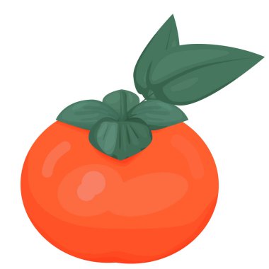 beyaz arkaplanda izole edilmiş basit bir şekilde boyanmış olgun hurma