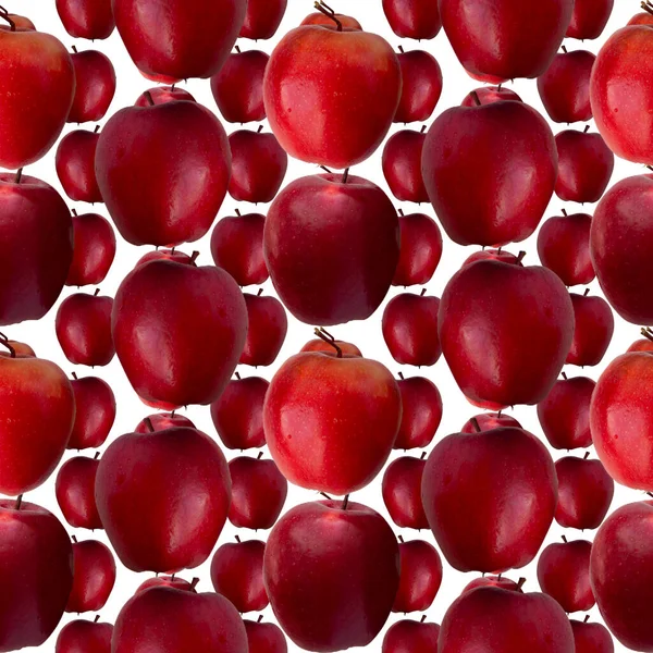 Naadloze patroon met rode appels. — Stockfoto