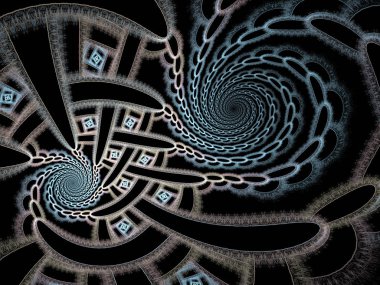 Soyut fraktal spiral arkaplan, bilgisayar tarafından oluşturulan illüstrasyon.