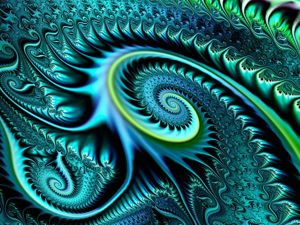 Abstract Fractal Spiral Background Computer Generated Illustration — Stock Photo, Image