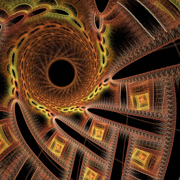 Fundo Espiral Fractal Abstrato Ilustração Gerada Por Computador — Fotografia de Stock