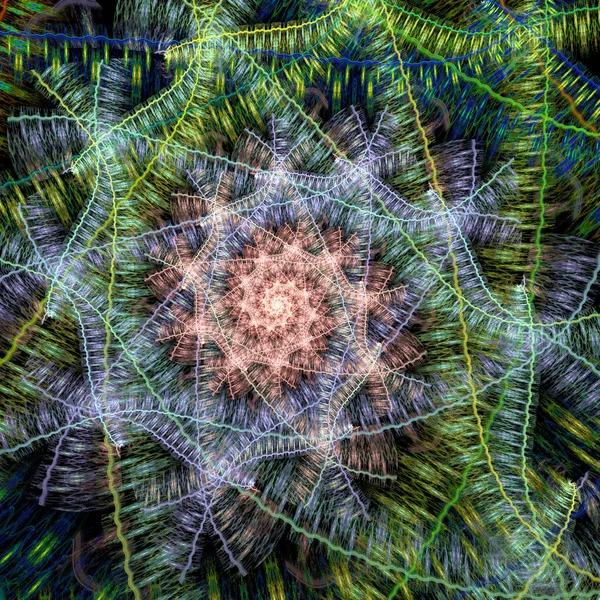 Abstrakt Fraktal Spiral Bakgrund Datorgenererad Illustration — Stockfoto