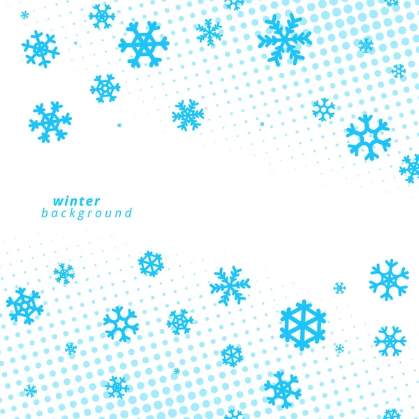 Snöflingor på vit bakgrund. Jul vektor design — Stock vektor
