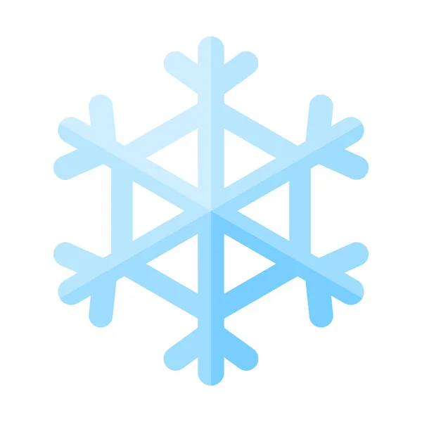 Snowflake blue crystal icon — Stock Vector