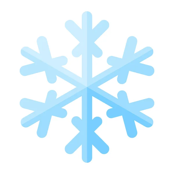 Snowflake blå crystal ikon — Stock vektor